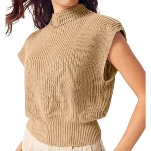 Cider Womenʼs Mock Neck Knit Sweater Vest Size Medium